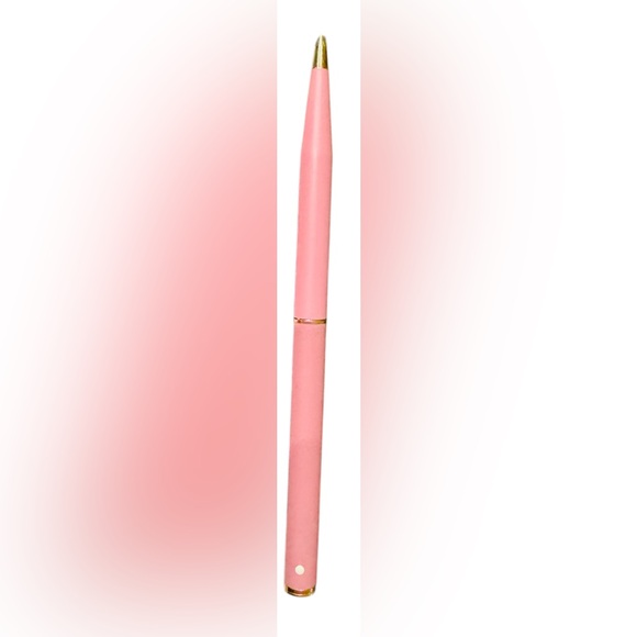 Vintage Sheaffer dusty pink ballpoint pen with tapestry case - Picture 2 of 5